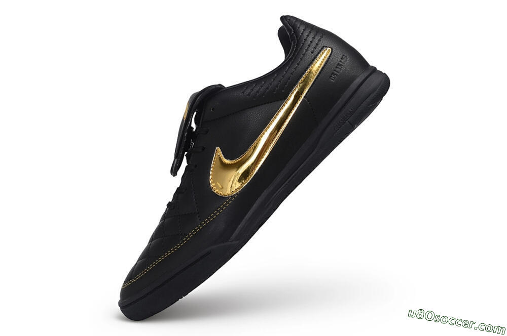 Nike Tiempo Legend 10R SE TF Artificial Turf Soccer Shoes - Black/Black/Metallic Gold 5