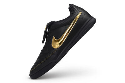 Nike Tiempo Legend 10R SE TF Artificial Turf Soccer Shoes - Black/Black/Metallic Gold