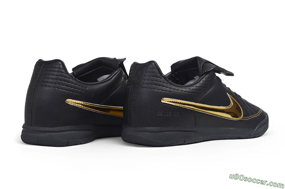 Nike Tiempo Legend 10R SE TF Artificial Turf Soccer Shoes - Black/Black/Metallic Gold 6