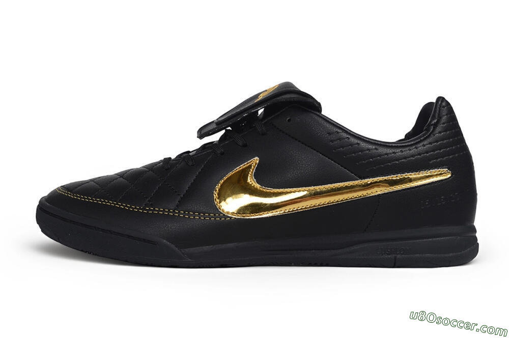 Nike Tiempo Legend 10R SE TF Artificial Turf Soccer Shoes - Black/Black/Metallic Gold 2