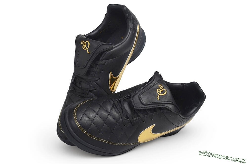 Nike Tiempo Legend 10R SE TF Artificial Turf Soccer Shoes - Black/Black/Metallic Gold 3