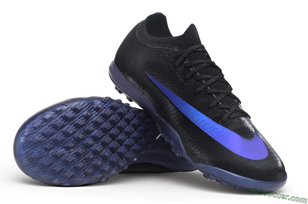 Nike Air Zoom Mercurial Vapor 17 Elite TF Artificial Turf Soccer Shoes - Black/Black/Hyper Royal 0