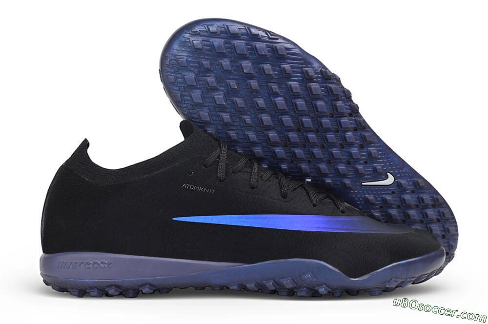 Nike Air Zoom Mercurial Vapor 17 Elite TF Artificial Turf Soccer Shoes - Black/Black/Hyper Royal 1