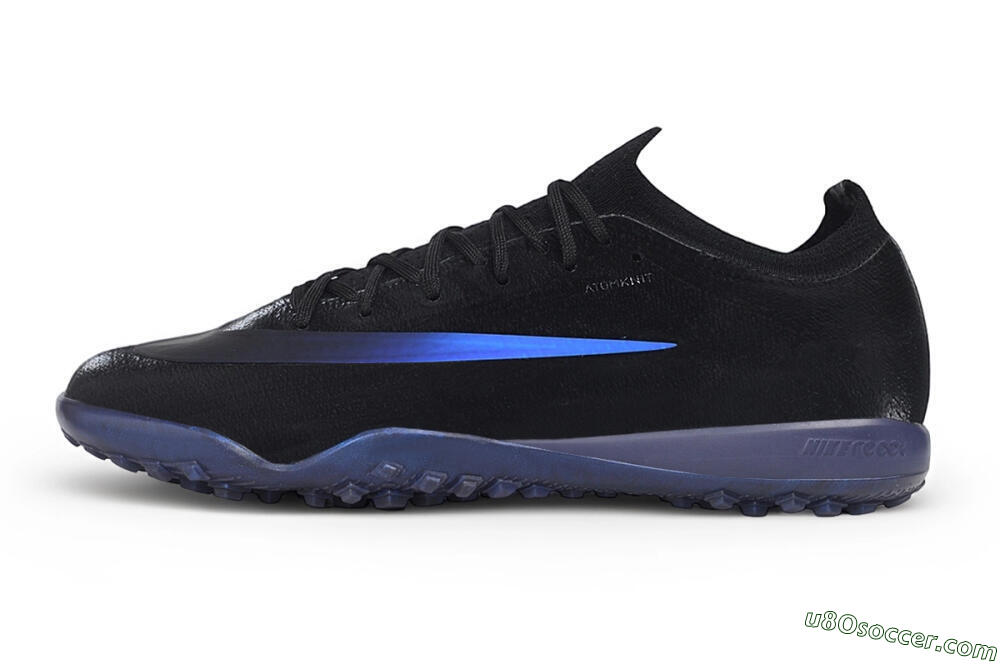 Nike Air Zoom Mercurial Vapor 17 Elite TF Artificial Turf Soccer Shoes - Black/Black/Hyper Royal 2