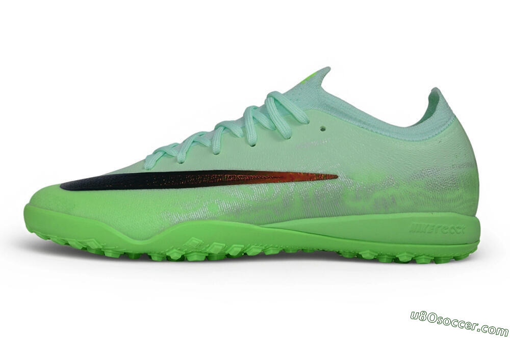 Nike Air Zoom Mercurial Vapor 17 Elite TF Artificial Turf Soccer Shoes - Green/Mint Foam/Iridescent Black 2