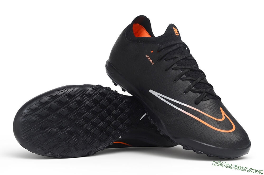 Nike Air Zoom Mercurial Vapor 17 Elite TF Artificial Turf Soccer Shoes - Black/Black/Total Orange 0