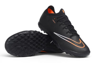 Nike Air Zoom Mercurial Vapor 17 Elite TF Artificial Turf Soccer Shoes - Black/Black/Total Orange