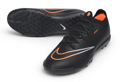 Nike Air Zoom Mercurial Vapor 17 Elite TF Artificial Turf Soccer Shoes - Black/Black/Total Orange
