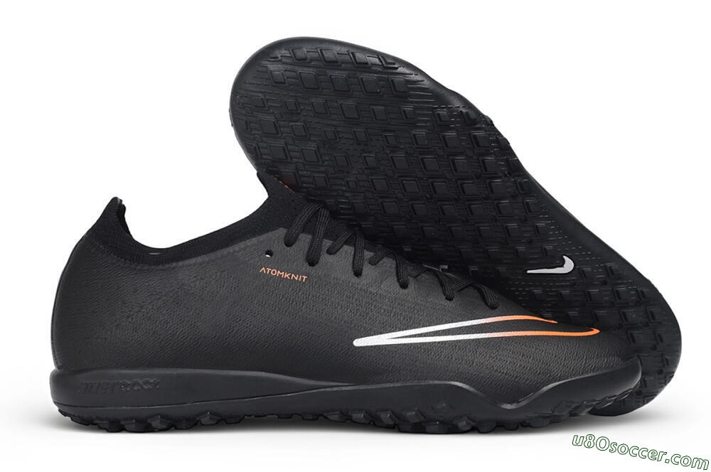Nike Air Zoom Mercurial Vapor 17 Elite TF Artificial Turf Soccer Shoes - Black/Black/Total Orange 1
