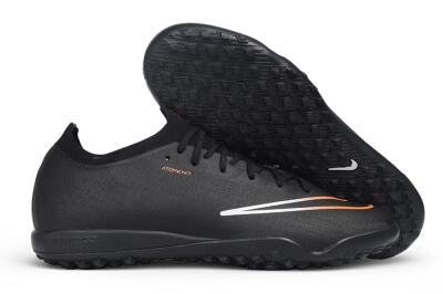 Nike Air Zoom Mercurial Vapor 17 Elite TF Artificial Turf Soccer Shoes - Black/Black/Total Orange