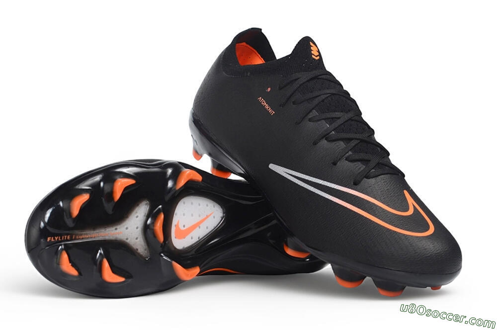 Nike Air Zoom Mercurial Vapor 17 Elite FG Firm Ground Soccer Cleats - Black/Black/Bright Orange 0