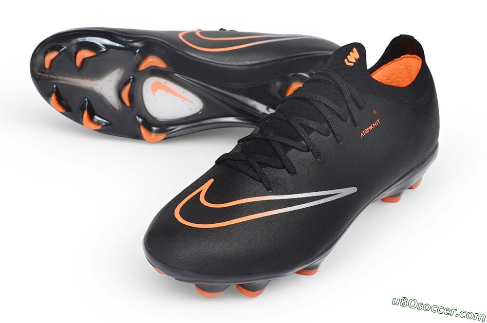 Nike Air Zoom Mercurial Vapor 17 Elite FG Firm Ground Soccer Cleats - Black/Black/Bright Orange 3