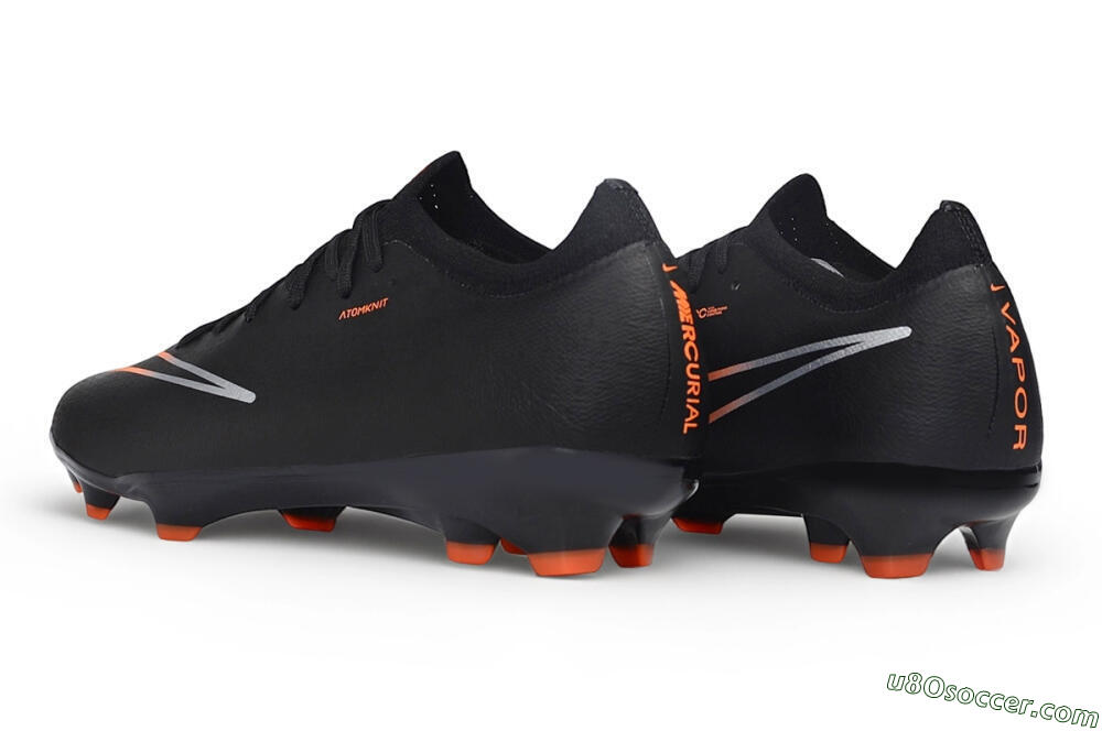 Nike Air Zoom Mercurial Vapor 17 Elite FG Firm Ground Soccer Cleats - Black/Black/Bright Orange 4
