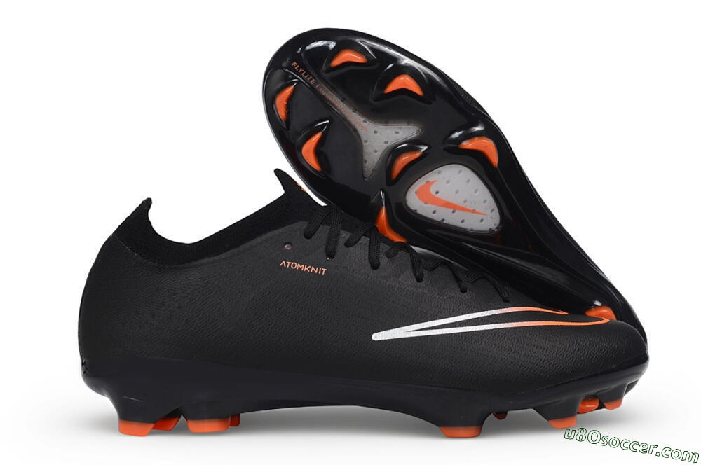 Nike Air Zoom Mercurial Vapor 17 Elite FG Firm Ground Soccer Cleats - Black/Black/Bright Orange 1