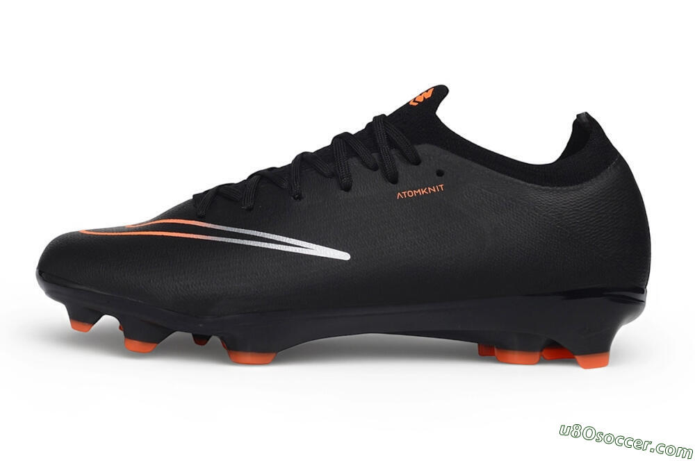 Nike Air Zoom Mercurial Vapor 17 Elite FG Firm Ground Soccer Cleats - Black/Black/Bright Orange 2