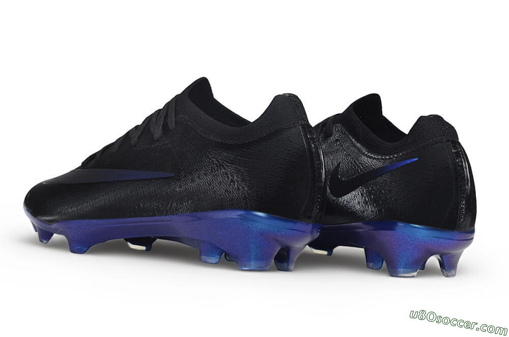 Nike Air Zoom Mercurial Vapor 17 Elite FG Firm Ground Soccer Cleats - Black/Black/Deep Royal Blue 4