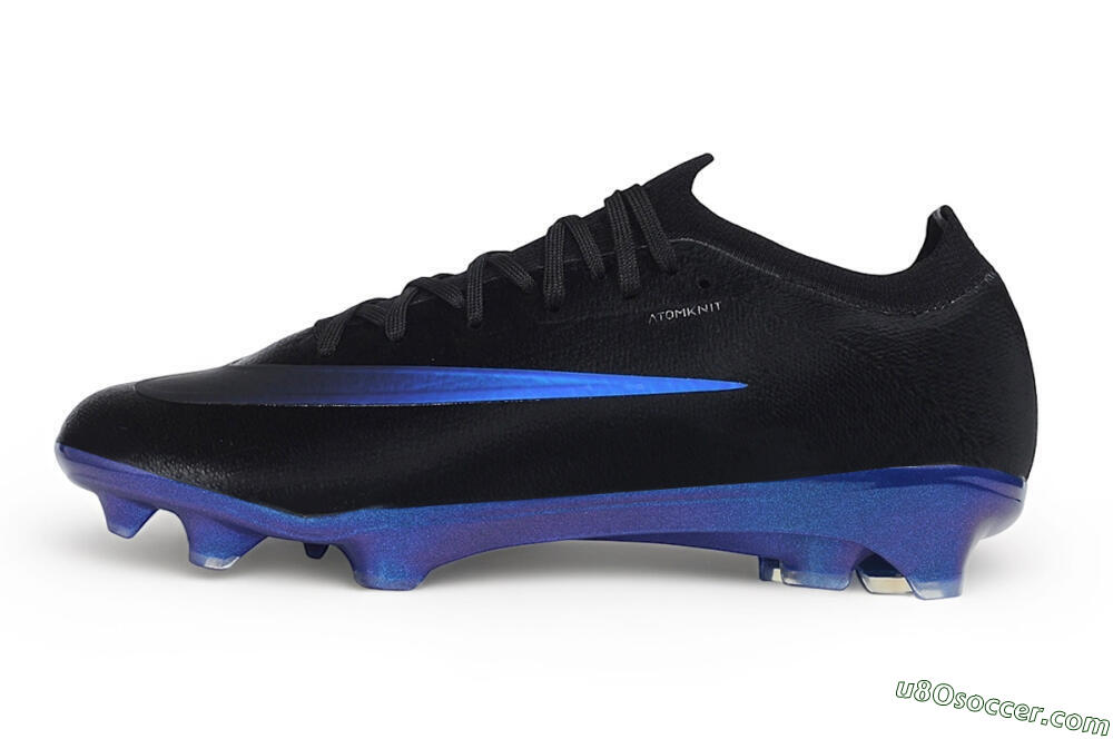 Nike Air Zoom Mercurial Vapor 17 Elite FG Firm Ground Soccer Cleats - Black/Black/Deep Royal Blue 2
