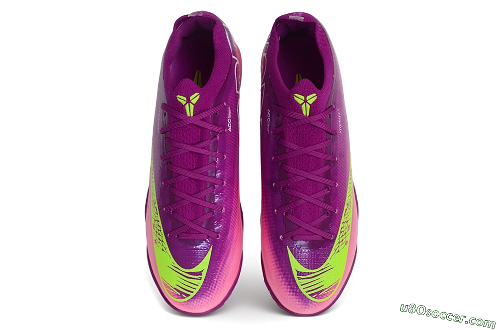 Nike Air Zoom Mercurial Vapor 17 Elite TF Artificial Turf Soccer Shoes - Purple/Berry/Volt 4