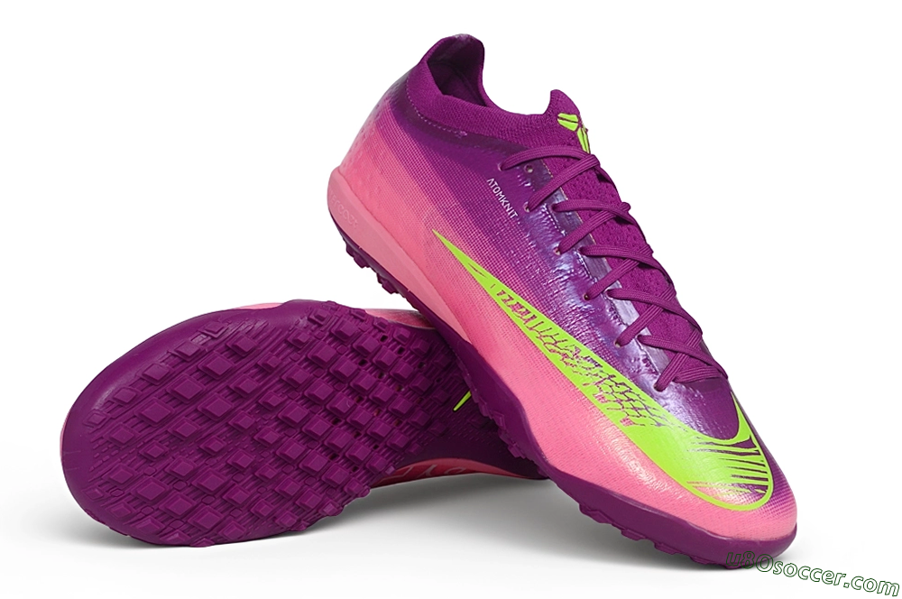 Nike Air Zoom Mercurial Vapor 17 Elite TF Artificial Turf Soccer Shoes - Purple/Berry/Volt 3