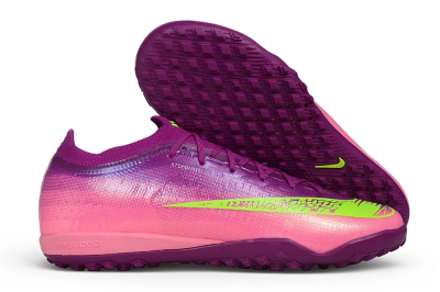 Nike Air Zoom Mercurial Vapor 17 Elite TF Artificial Turf Soccer Shoes - Purple/Berry/Volt