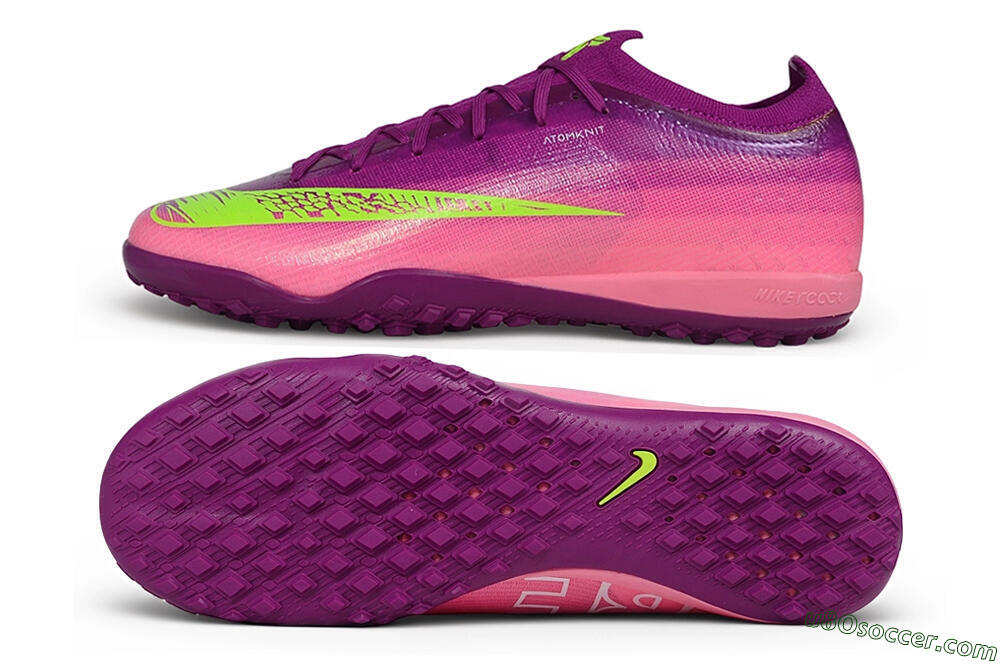 Nike Air Zoom Mercurial Vapor 17 Elite TF Artificial Turf Soccer Shoes - Purple/Berry/Volt 0