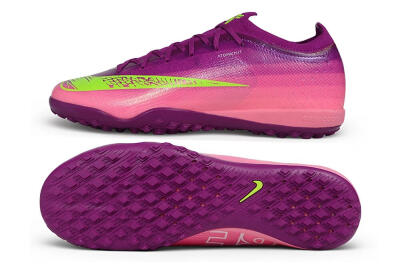 Nike Air Zoom Mercurial Vapor 17 Elite TF Artificial Turf Soccer Shoes - Purple/Berry/Volt
