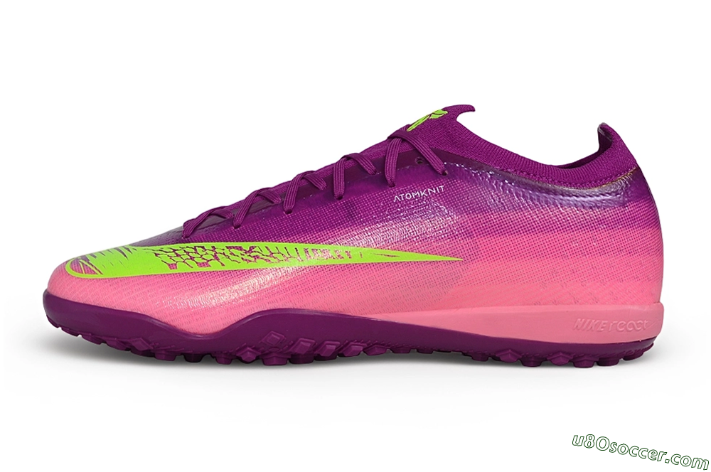Nike Air Zoom Mercurial Vapor 17 Elite TF Artificial Turf Soccer Shoes - Purple/Berry/Volt 2