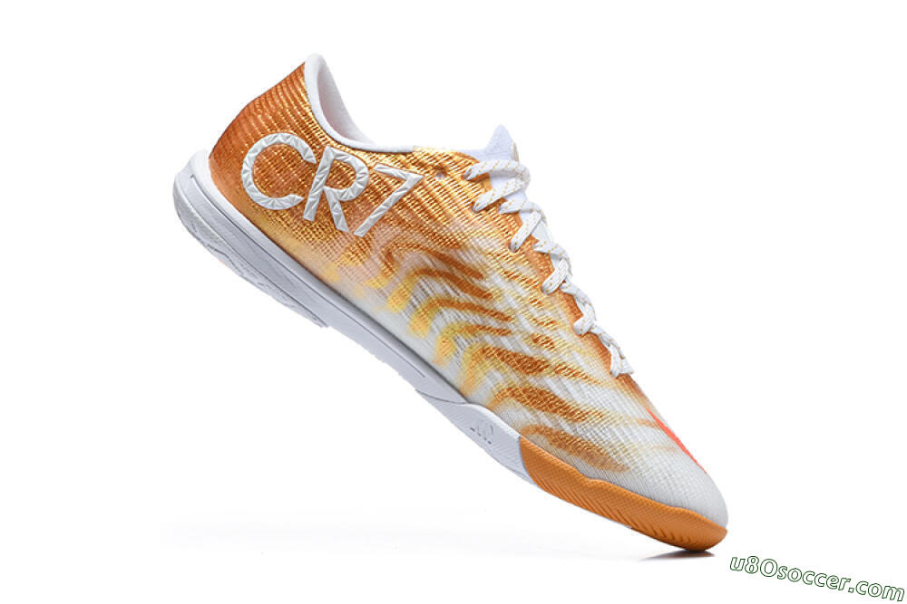 Nike Air Zoom Mercurial Vapor 17 Elite IC Indoor & Futsal Soccer Shoes - Gold/Metallic Gold/Bright Crimson 7