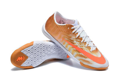 Nike Air Zoom Mercurial Vapor 17 Elite IC Indoor & Futsal Soccer Shoes - Gold/Metallic Gold/Bright Crimson