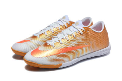 Nike Air Zoom Mercurial Vapor 17 Elite IC Indoor & Futsal Soccer Shoes - Gold/Metallic Gold/Bright Crimson