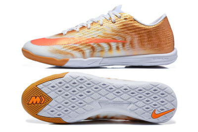 Nike Air Zoom Mercurial Vapor 17 Elite IC Indoor & Futsal Soccer Shoes - Gold/Metallic Gold/Bright Crimson