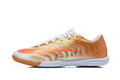 Nike Air Zoom Mercurial Vapor 17 Elite IC Indoor & Futsal Soccer Shoes - Gold/Metallic Gold/Bright Crimson