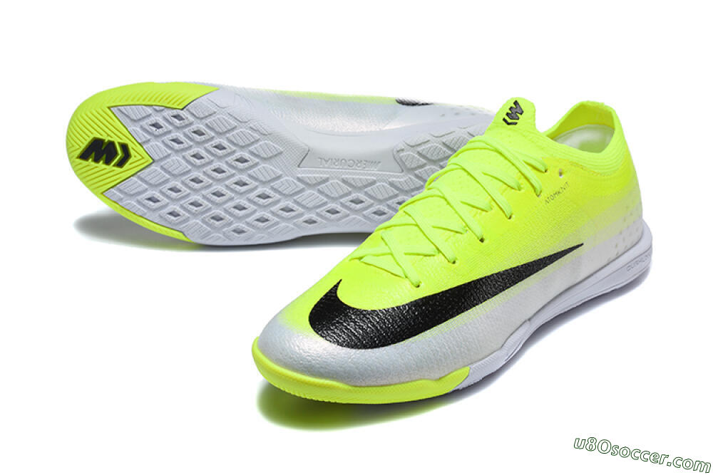 Nike Air Zoom Mercurial Vapor 17 Elite IC Indoor & Futsal Soccer Shoes - Yellow/Volt/Metallic Silver 3
