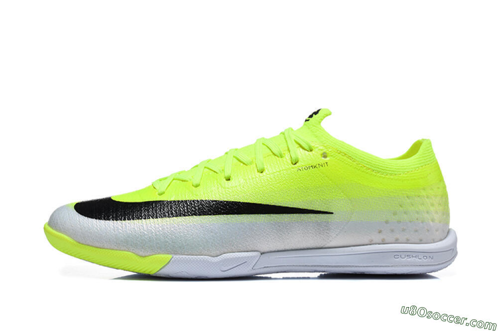 Nike Air Zoom Mercurial Vapor 17 Elite IC Indoor & Futsal Soccer Shoes - Yellow/Volt/Metallic Silver 2