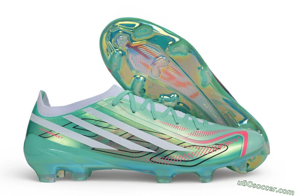 Adidas F50 Hyperfast Elite FG Firm Ground Soccer Cleats - Green/Mint Green/Iridescent White 1