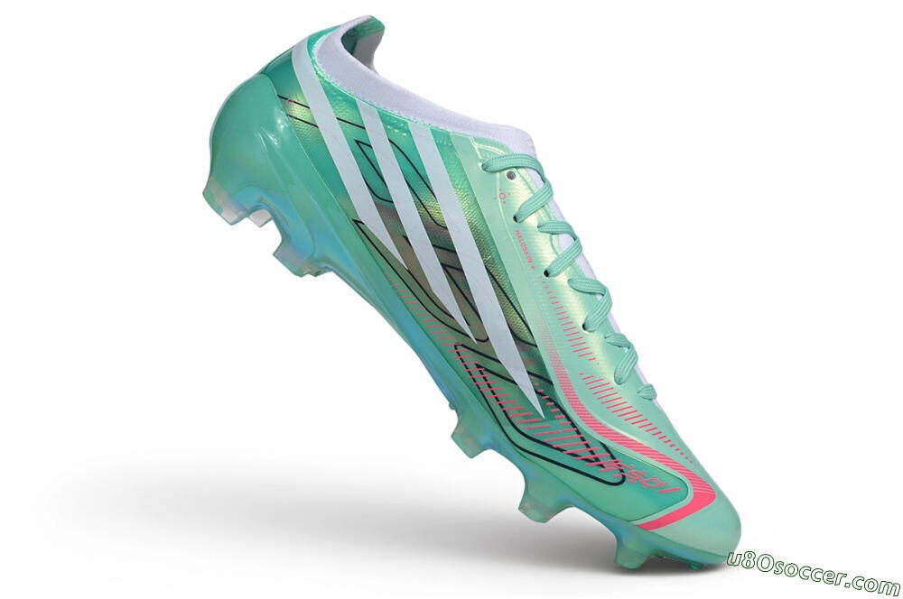 Adidas F50 Hyperfast Elite FG Firm Ground Soccer Cleats - Green/Mint Green/Iridescent White 4