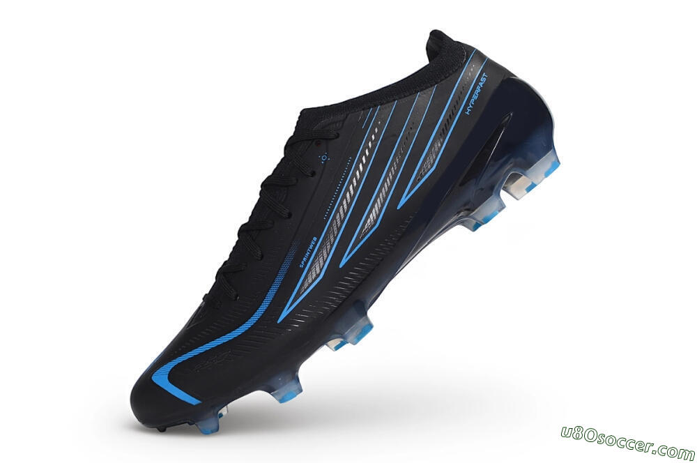 Adidas F50 Hyperfast Elite FG Firm Ground Soccer Cleats - Black/Core Black/Lucid Blue 5