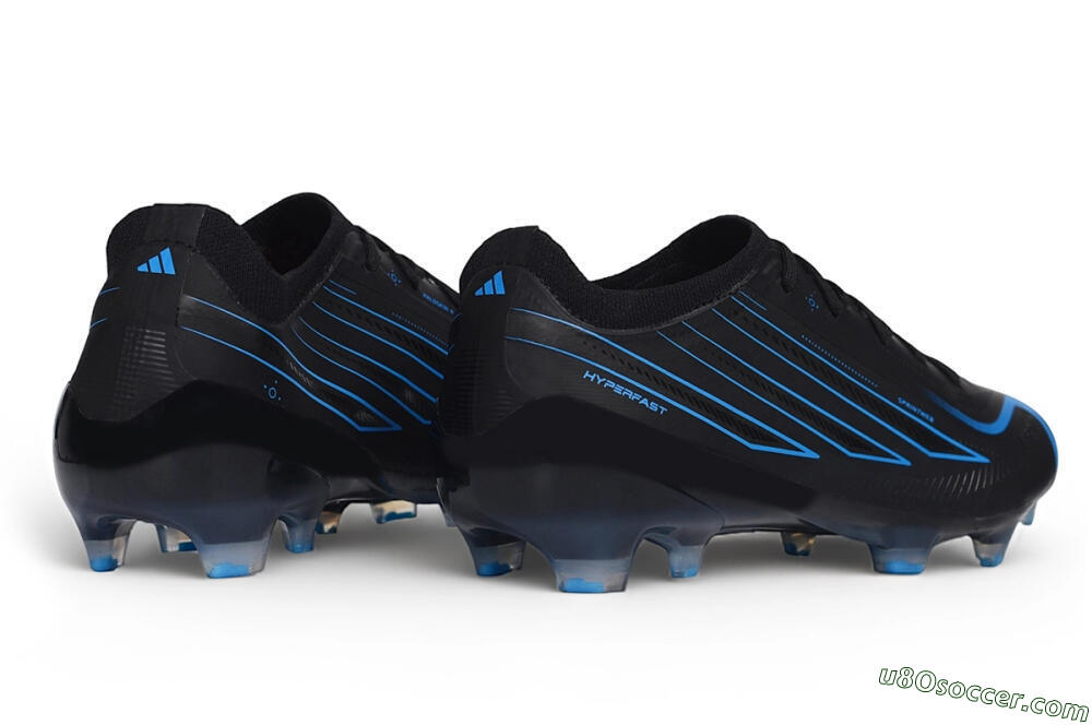 Adidas F50 Hyperfast Elite FG Firm Ground Soccer Cleats - Black/Core Black/Lucid Blue 6