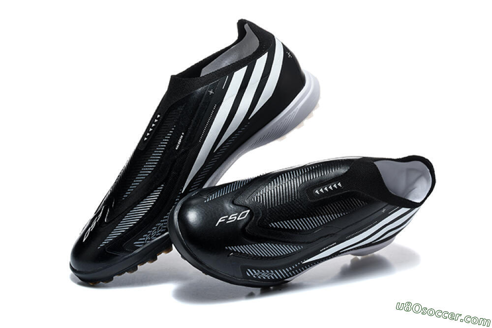 Adidas F50 Hyperfast Pro TF Artificial Turf Soccer Shoes - Black/Core Black/Cloud White 6