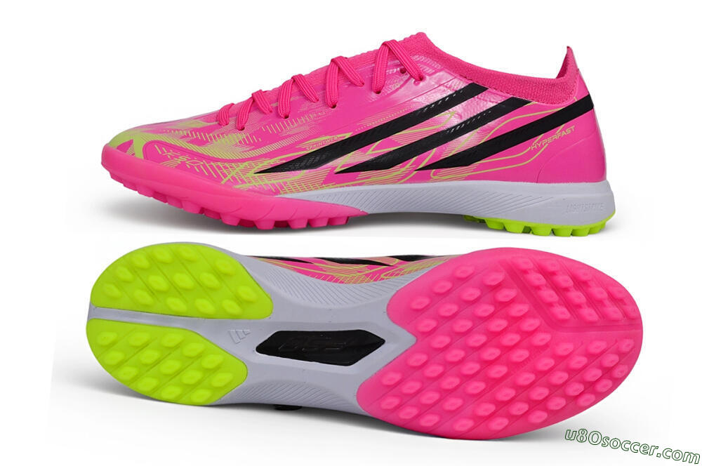 Adidas F50 Hyperfast Elite TF Artificial Turf Soccer Shoes - Pink/Lucid Pink/Black 0