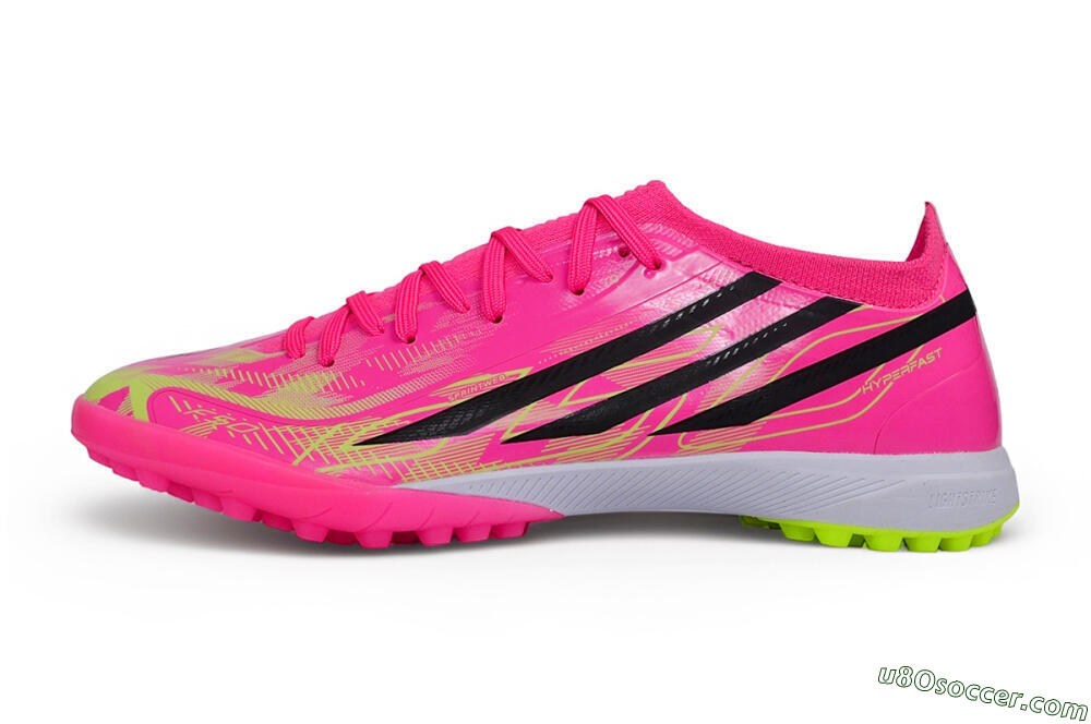 Adidas F50 Hyperfast Elite TF Artificial Turf Soccer Shoes - Pink/Lucid Pink/Black 2