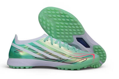 Adidas F50 Hyperfast Elite TF Artificial Turf Soccer Shoes - Green/Mint Green/Lucid Pink