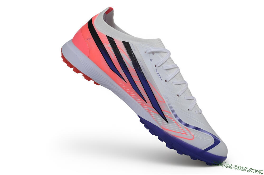 Adidas F50 Hyperfast Elite TF Artificial Turf Soccer Shoes - White/Solar Red/Lucid Blue 4