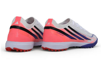 Adidas F50 Hyperfast Elite TF Artificial Turf Soccer Shoes - White/Solar Red/Lucid Blue