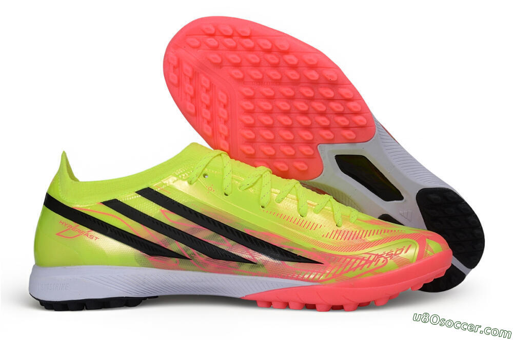 Adidas F50 Hyperfast Elite TF Artificial Turf Soccer Shoes - Yellow/Solar Yellow/Lucid Pink 1