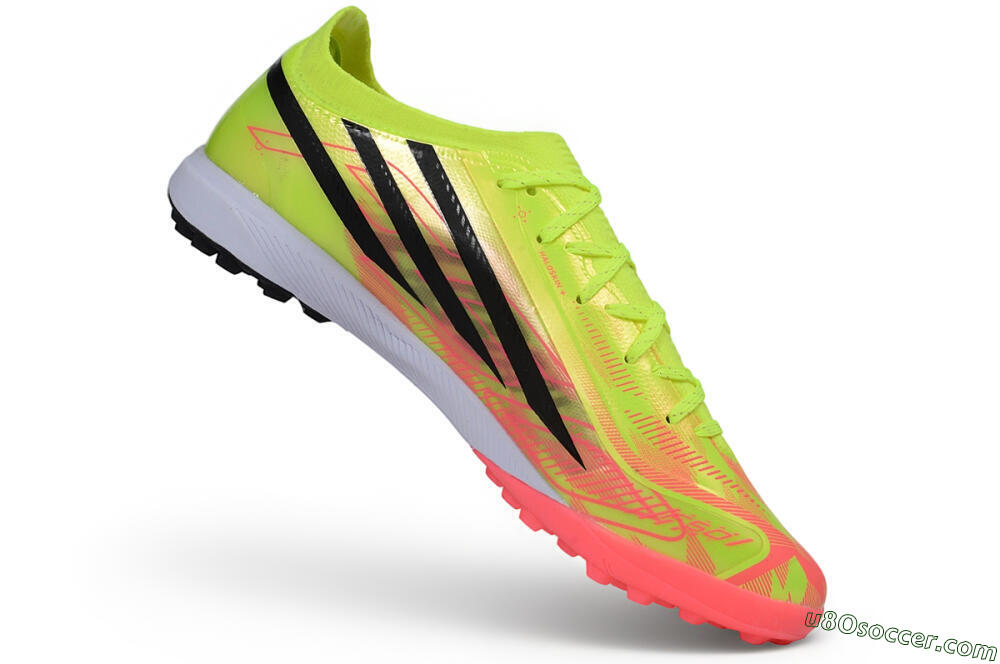 Adidas F50 Hyperfast Elite TF Artificial Turf Soccer Shoes - Yellow/Solar Yellow/Lucid Pink 4