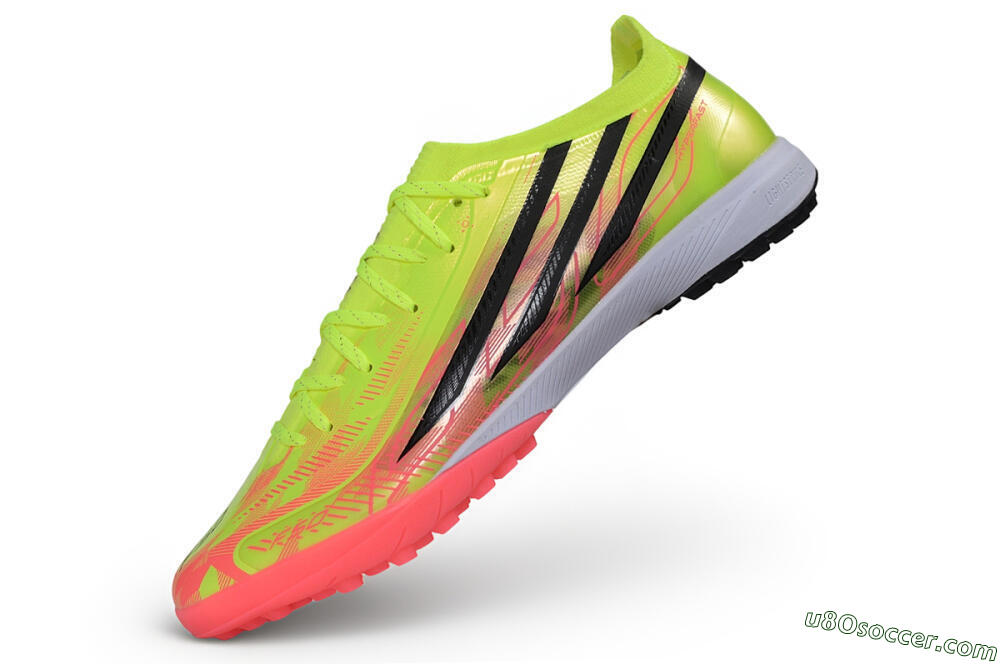 Adidas F50 Hyperfast Elite TF Artificial Turf Soccer Shoes - Yellow/Solar Yellow/Lucid Pink 5