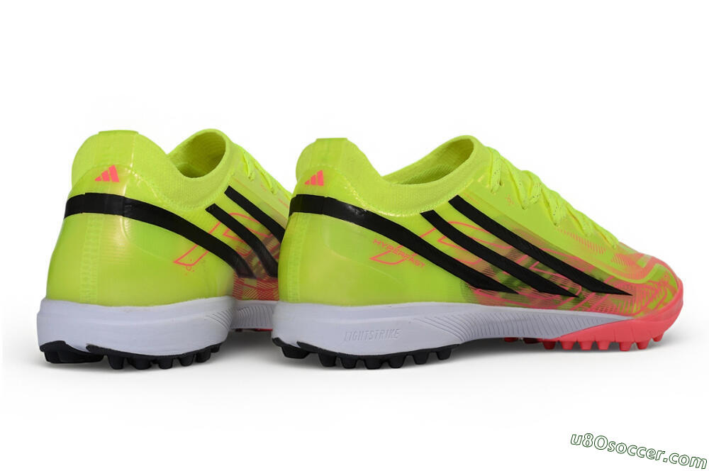 Adidas F50 Hyperfast Elite TF Artificial Turf Soccer Shoes - Yellow/Solar Yellow/Lucid Pink 6