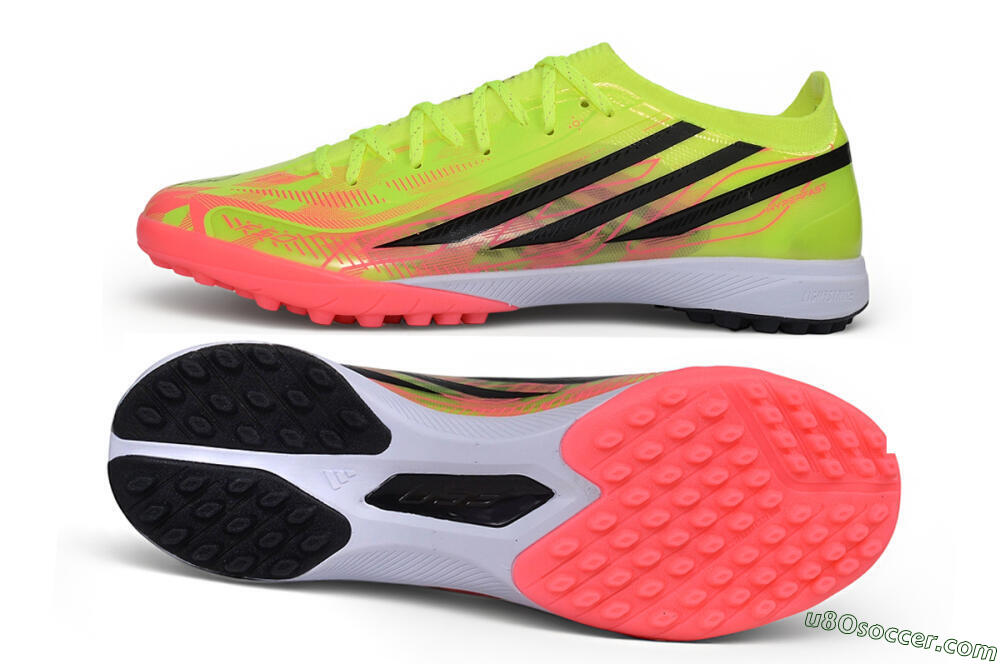 Adidas F50 Hyperfast Elite TF Artificial Turf Soccer Shoes - Yellow/Solar Yellow/Lucid Pink 0