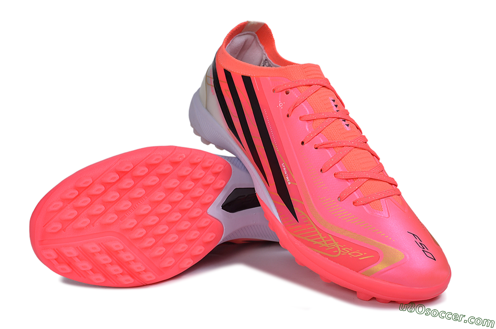 Adidas F50 Hyperfast Elite TF Artificial Turf Soccer Shoes - Pink/Solar Pink/Black 3